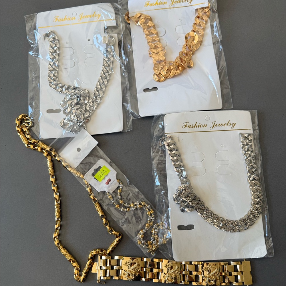 Gold and Silver Fashion Jewelry Set Lot of 6 pieces